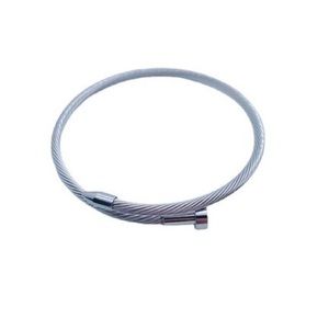 18k Gold Plating Nail Shape Twist Chain Titanium Steel Bracelet